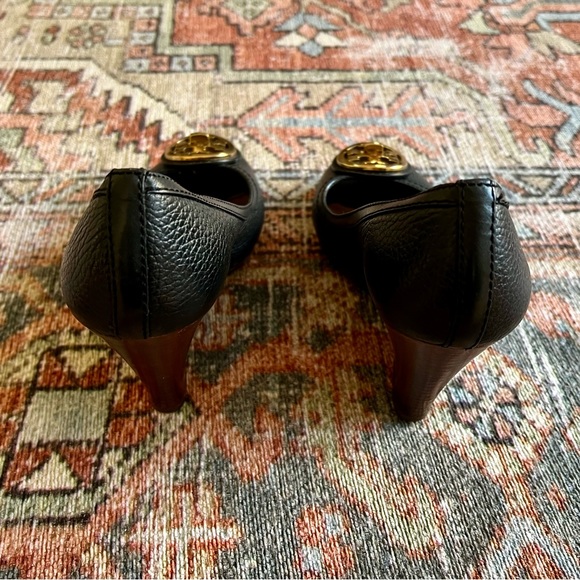 Tory Burch Selma Peep Toe Wedges - Picture 6 of 6